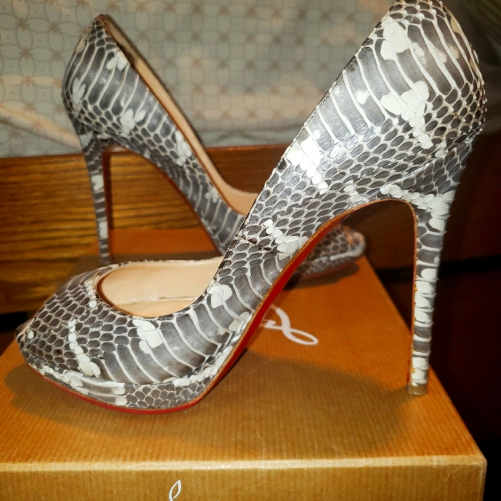 Python Peep Toe Louboutin